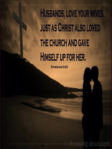 Ephesians 5:25 Husbands Love Your Wives (black)